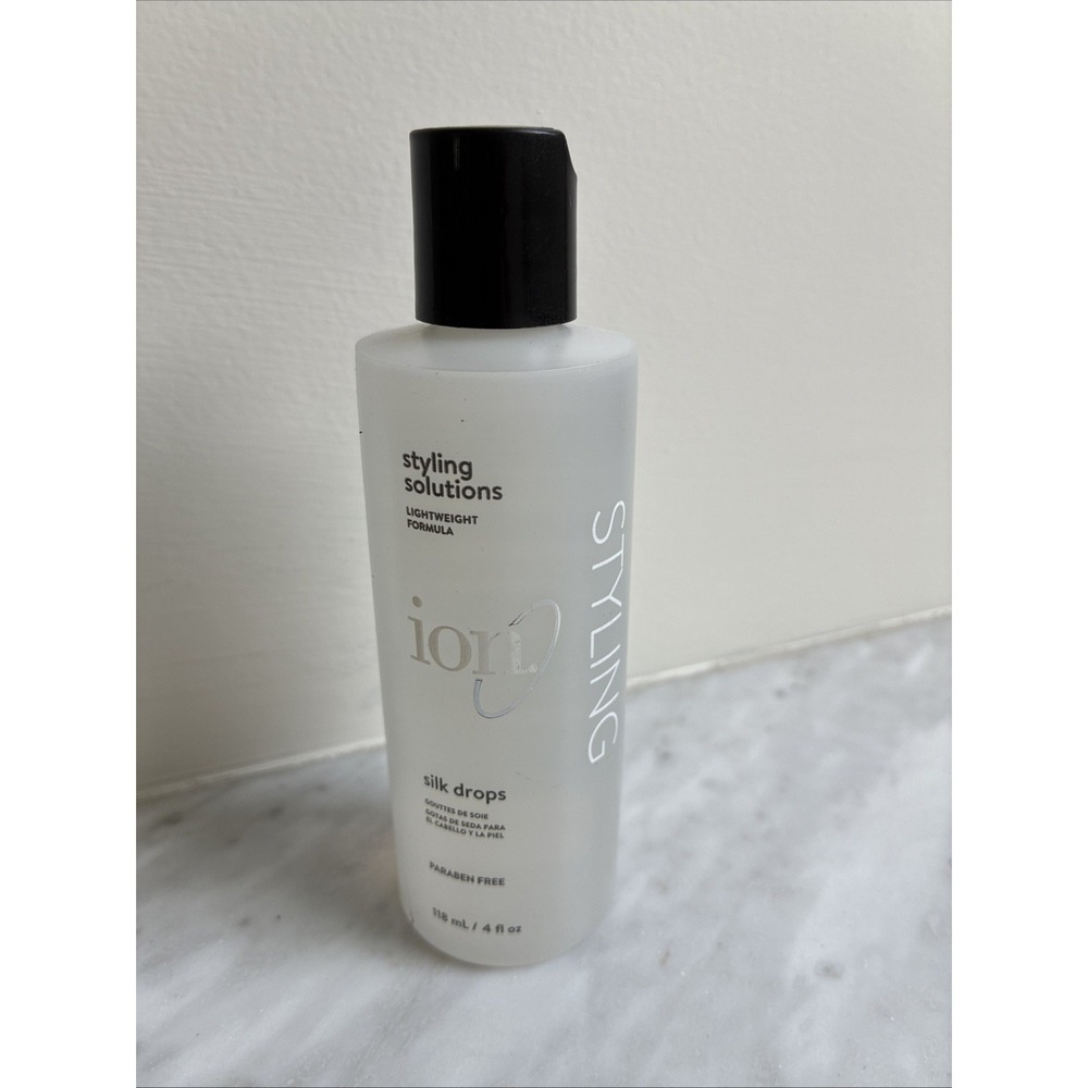 Ion Silk Drops, Adds Shine & Softness, Lightweight Formula, Frizz Control. 4 oz